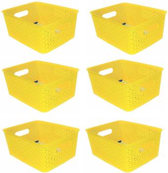 Xllent Yellow Set Of 6 Basket Storage Basket Price In India Buy