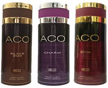 Aco Charm Black Oud And Diva Perfumed Body Spray 200ml Perfume Body Spray For Men Women Price In India Buy Aco Charm Black Oud And Diva Perfumed Body Spray