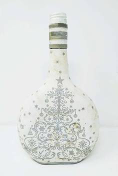 Excel Impex Handmade Decoupage Decorative Upcycled Wine Bottle