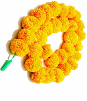 Phool Mala Artificial Flowers Marigold for Home Decoration Free Shipping