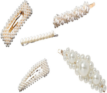 pearl and diamond hair clips