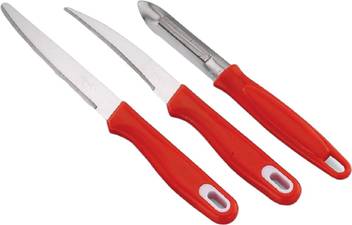 Protos India Net 3 Pc Combo Stainless Steel Knife Peeler Kitchen