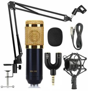 Techtest Bm 800 Microphone With Stand And Splitter Microphone Stand Studio Microphone Stand Condenser Microphone Microphone