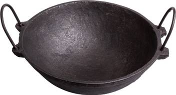 The Indus Valley Cast Iron Kadai 2 5l 10 Inches Pre Seasoned Perfect For 3 4 Family Members Kadhai 27 Cm Price In India Buy The Indus Valley Cast
