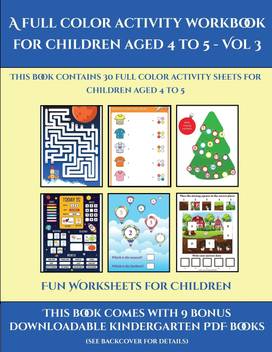 Fun Worksheets For Children A Full Color Activity Workbook For