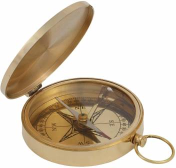 Artshai Brass Golden Big Size Magnetic Compass 3 Inch Compass