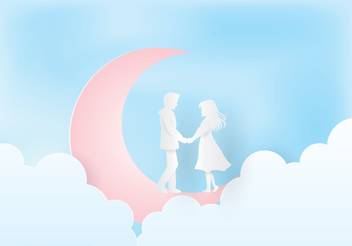 Couple Holding Hands On The Moon Moon Quotes Wall Poster Romantic