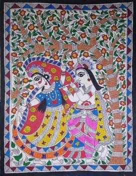Mithila Painting Madhubani Radha Krishna Painting Acrylic 11.19 inch x 8.15  inch Painting Price in India - Buy Mithila Painting Madhubani Radha Krishna  Painting Acrylic 11.19 inch x 8.15 inch Painting online at Flipkart.com