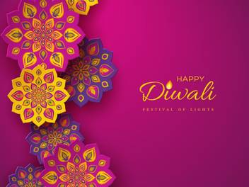 Purple Color Background Festival Poster Diwali Poster Poster For