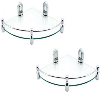 Sparkraze Gives You Set Of Two High Quality Plastic Small Brackets 8 X8 Inch Round Corner With Unbreakable Toughened Glass Wall Shelf Price In India Buy Sparkraze Gives You Set Of Two
