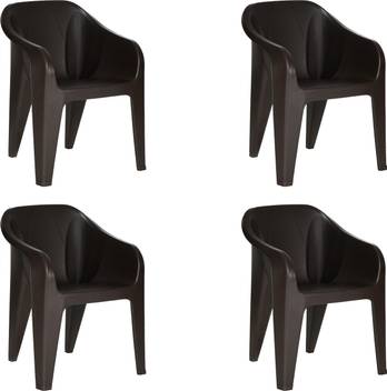 Supreme Futura Set Of 4 Chairs Wenge Plastic Cafeteria Chair