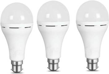rechargeable led bulb top soil power backup 3 hours pack of 3 bulb emergency light
