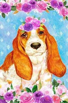 Bullet Journal Notebook For Dog Lovers Basset Hound In Flowers 4 Buy Bullet Journal Notebook For Dog Lovers Basset Hound In Flowers 4 By Scales Maz At Low Price In India Flipkart Com