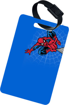 spiderman luggage tag