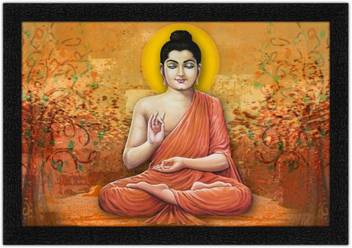 Art Amori Meditating Buddha Painting With Synthetic Frame Digital Reprint 14 Inch X 20 Inch Painting Price In India Buy Art Amori Meditating Buddha Painting With Synthetic Frame Digital Reprint 14