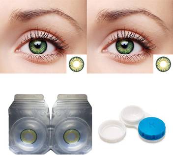 Soft Eye 2 Pair Green Colored Contact Lens Zero Power Contact Lenses Natural Monthly Price In India Buy Soft Eye 2 Pair Green Colored Contact Lens Zero Power Contact