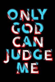 God Judge Me Art Wall Poster Without Frame Paper Print Quotes