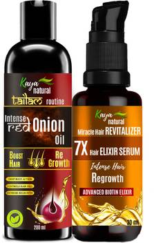 Kaya Naturals Combo Pack Of Red Onion Oil 200ml Plus Hair Elixir