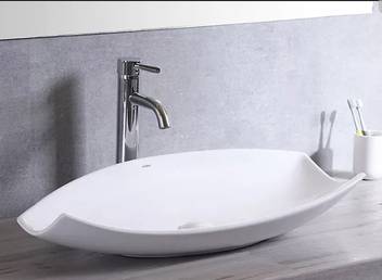 Ceramic Table Top Wash Basin Glossy Finish Counter Top Tabletop