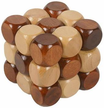 Crazybuy 3d Wooden Cube Brain Teaser Puzzle Snake Cube 3d Wooden