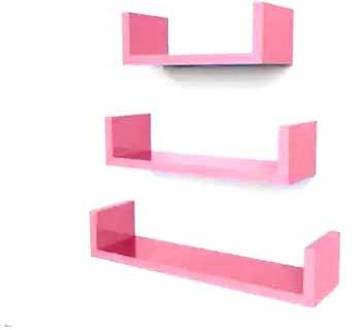 Phirkcraft Pink Mdf U Rack Wall Mount Shelf Pack Of 3 Mdf Medium Density Fiber Wall Shelf Price In India Buy Phirkcraft Pink Mdf U Rack Wall Mount Shelf Pack Of
