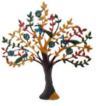 Dreamkraft Metal Handmade Golden Tree Of Wisdom And Life Wall