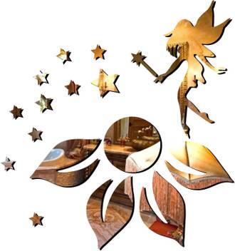Decor Kafe Acrylic 3d Beautiful Fairy Acrylic Mirror Wall Sticker