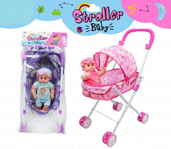 doll baby with stroller