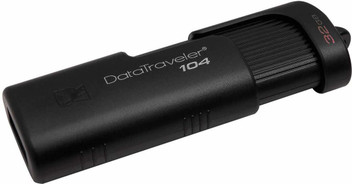 Original Genuine Kingston DataTraveler 104 USB flash drive 16 GB USB 2.0 black