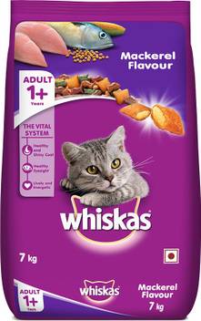 Whiskas Whiskas Adult 1 Year Dry Cat Food Mackerel Flavour