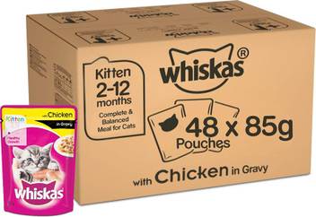 Whiskas Whiskas Super Saver Pack Kitten Wet Cat Food 2 12 Months