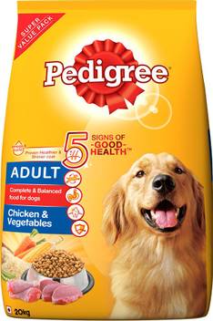 Pedigree Adult Chicken Vegetable 20 Kg Dry Adult Dog Food Price In India Buy Pedigree Adult Chicken Vegetable 20 Kg Dry Adult Dog Food Online At Flipkart Com