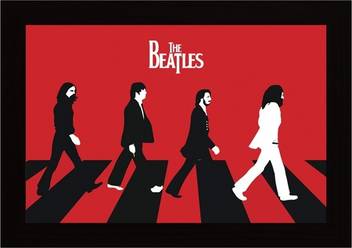 The Beatles Abbey Road Illustration Art Framed Poster Paper Print