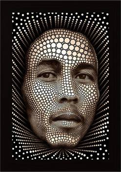 Bob Marley 3d Illusion Graphic Art Framed Poster Paper Print