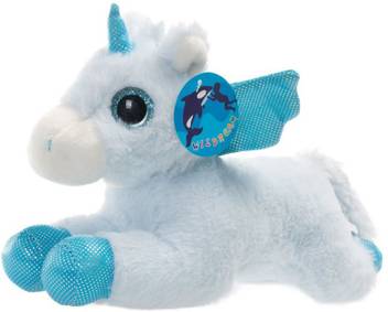 Wildream Blue Unicorn Sparkle Big Eyes 11 Unicorn Plush Toy With