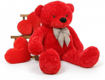 5 feet red teddy bear