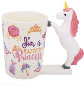 Bonzeal 3d Majestic Princess Unicorn Coffee Tea Cup Ceramic Mug