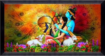Catalogwala Radha Krishna Painting Krishna Teach Radha To Play Flute Painting With Frame Digital Reprint 8 Inch X 16 Inch Painting Price In India Buy Catalogwala Radha Krishna Painting Krishna Teach Radha krishna contemporary art, modern art, krishna painting, indian art, indian decor, indian painting, hindu god art, contemporary art. catalogwala radha krishna painting krishna teach radha to play flute painting with frame digital reprint 8 inch x 16 inch painting