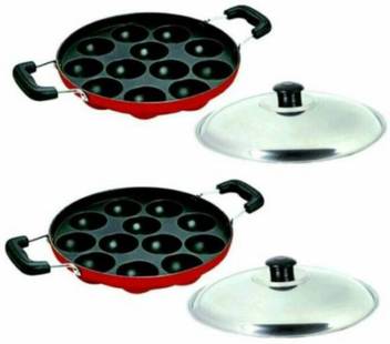 Bahurani Bahurani Non Stick Combo Appam Patra Paniyarakkal Maker Paddu Maker Aluminium Non Stick Paniarakkal Set With Lid Price In India Buy Bahurani Bahurani Non Stick Combo Appam Patra Paniyarakkal Maker Paddu Maker Aluminium