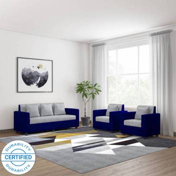 Westido Covi Fabric 3 1 1 Blue Grey Sofa Set Price In India Buy Westido Covi Fabric 3 1 1 Blue Grey Sofa Set Online At Flipkart Com + 3 piece sofa set with left sectional sofa and set of 2 accent armchair. westido covi fabric 3 1 1 blue grey sofa set
