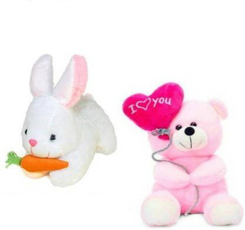 teddy bear and rabbit