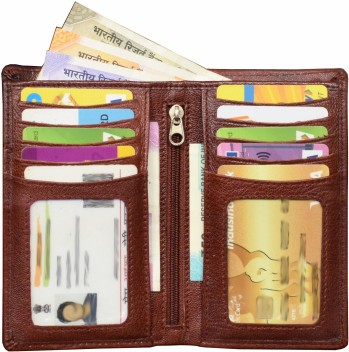 Womens Genuine Leather Business Name ID Card Holder Credit Card Case Wallet