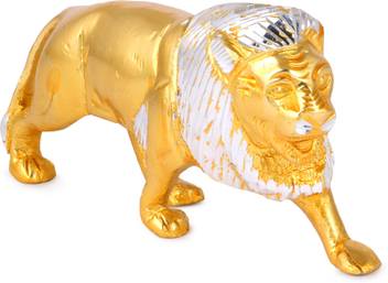 Gw Creations Handicraft Aluminium Lion Decorative Showpiece Animal