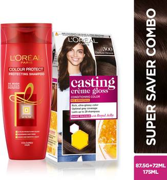 L Oreal Paris Casting Creme Gloss Darkest Brown 300 Hair Color And Shampoo Price In India Buy L Oreal Paris Casting Creme Gloss Darkest Brown 300 Hair Color And Shampoo Online At Flipkart Com