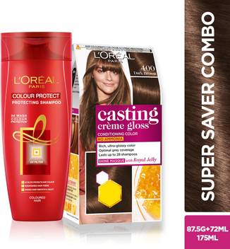 L Oreal Paris Casting Creme Gloss Dark Brown 400 Hair Color And Shampoo