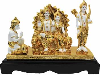 Krishnagallery1 24 K Gold Plated Ram Darbar Statue Imported Quality Ram Darbar Hanuman Murti Ram Dabar We make marble ram darbar murtis that are highly appreciated for their elegant look and design. inr