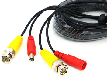 50 Feet All-in-One BNC Video Power DC Extension Cable for CCTV Security Camera