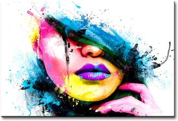 Pintura Pintura Canvas Painting With Uv Print Of Gal Face Half