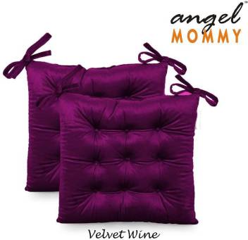 Angel Mommy Velvet Square Chair Pads Microfibre Solid Chair Pad