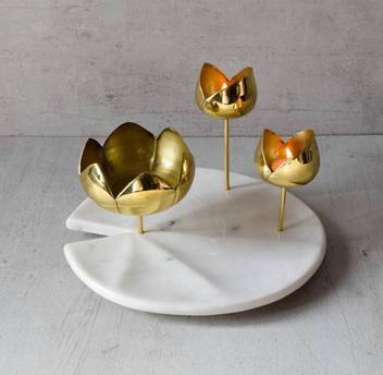 Archdsn Iron 3 Cup Candle Holder Set Price In India Buy